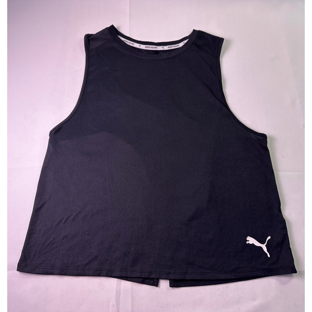 Puma‎ Women's Medium Activewear Open Back Training Tank Black Size M